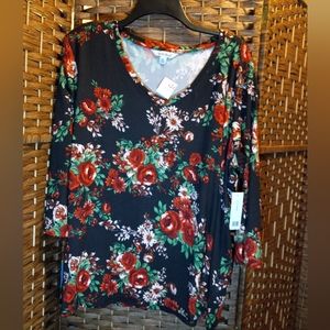 The Pioneer Woman Floral Long Sleeve Top Plus Size XXL